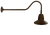 RAB Lighting GN2LED26YSTBWN Gooseneck Style2 26W Warm LED 15" Straight Shade Brown