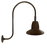 RAB Lighting GN3LED13NSTBWN Gooseneck Style3 13W Neutral LED 15" Straight Shade Brown