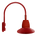 RAB Lighting GN5LED26NSTR Gooseneck Style5 26W Neutral LED 15" Straight Shade Red