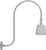 RAB Lighting GN3LED13YS RAB Lighting GN3LED13YS Gooseneck Style3 13W Warm LED No Shade Silver