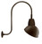 RAB Lighting GN3LED26YADBWN RAB Lighting GN3LED26YADBWN Gooseneck Style3 26W Warm LED 15 AngLED Dome Shade Brown
