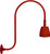RAB Lighting GN3LED26YRR RAB Lighting GN3LED26YRR Gooseneck Style3 26W Warm LED No Shade Rect Refl Red