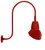 RAB Lighting GN3LED26YSAD11R RAB Lighting GN3LED26YSAD11R Gooseneck Style3 26W Warm LED 11 Ad Shade Spot Refl Red