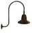 RAB Lighting GN3LED26YSSTBWN RAB Lighting GN3LED26YSSTBWN Gooseneck Style3 26W Warm LED 15 St Shade Spot Refl Brown