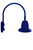RAB Lighting GN4LED13NRST11BL RAB Lighting GN4LED13NRST11BL Gooseneck Style4 13W Rect Refl Neutral LED 11 St Shade Blue