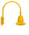 RAB Lighting GN4LED13YSST11YL RAB Lighting GN4LED13YSST11YL Gooseneck Style4 13W Warm LED 11 St Shade Spot Refl Yellow