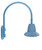RAB Lighting GN4LED26NRST11LB RAB Lighting GN4LED26NRST11LB Gooseneck Style4 26W Rect Refl Neutral LED 11 St Shade Lblu