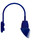 RAB Lighting GN4LED26NSAC11BL RAB Lighting GN4LED26NSAC11BL Gooseneck Style4 26W Spot Refl Neutral LED 11 Ac Shade Blue