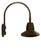 RAB Lighting GN4LED26YSTBWN RAB Lighting GN4LED26YSTBWN Gooseneck Style4 26W Warm LED 15 Straight Shade Brown