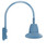 RAB Lighting GN5LED26NRST11LB RAB Lighting GN5LED26NRST11LB Gooseneck Style5 26W Rect Refl Neutral LED 11 St Shade Lblu