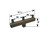 Maxlite S5VT3S18BZ 5" Square Poles, Steel Square Brackets, ( 3 ) 2-3/8" * 4" Tenon Arms @ 180 Degrees, Bronze
