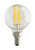Satco S21736 5.5G16/LED/CL/27K/E12/120V/2PK LED Filament Bulb