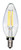 Satco S9922 3.5W CTC/LED/27K/CL/120V LED Filament Bulb