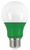 Satco S9643 2A19/LED/GREEN/120V LED Type A Bulb