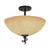 Nuvo 60/042 Tapas; 3 Light; 15-3/4 in.; Semi-Flush with Tuscan Suede Glass