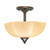 Nuvo 60/057 Normandy; 2 Light; 13 in.; Semi-Flush with Champagne Linen Washed Glass