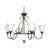 Nuvo 60/1103 Bistro; 9 Light; 34 in.; Chandelier with Satin Opal White Glass