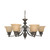 Nuvo 60/1274 Empire; 6 Light; 26 in.; Chandelier with Champagne Linen Washed Glass
