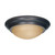 Nuvo 60/1283 3 Light; 17 in.; Flush Mount Twist & Lock with Champagne Linen Washed Glass