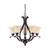 Nuvo 60/1402 Anastasia; 5 Light; 24 in.; Chandelier with Honey Marble Glass