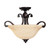 Nuvo 60/1408 Anastasia; 3 Light; Semi-Flush Dome with Honey Marble Glass