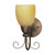 Nuvo 60/149 Vanguard; 1 Light; 7 in.; Vanity with Gold Washed Alabaster Swirl Glass
