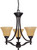 Nuvo 60/1721 Dakota; 3 Light; 21 in.; Chandelier with Toasted Honey Glass