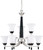 Nuvo 60/1743 Keen; 9 Light; 2 Tier 26 in.; Chandelier with Satin White Glass