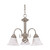 Nuvo 60/182 Ballerina; 3 Light; 20 in.; Chandelier with Alabaster Glass Bell Shades