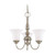 Nuvo 60/1821 Dupont; 3 Light; 16 in.; Chandelier with Satin White Glass