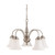 Nuvo 60/1822 Dupont; 5 Light; 21 in.; Chandelier with Satin White Glass