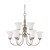 Nuvo 60/1823 Dupont; 9 Light; 2 Tier 27 in.; Chandelier with Satin White Glass