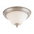 Nuvo 60/1825 Dupont; 2 Light; 13 in.; Flush Mount with Satin White Glass