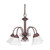 Nuvo 60/183 Ballerina; 5 Light; 24 in.; Chandelier with Alabaster Glass Bell Shades