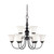 Nuvo 60/1843 Dupont; 9 Light; 2 Tier 27 in.; Chandelier with Satin White Glass