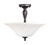 Nuvo 60/1847 Dupont; 3 Light; Semi-Flush with Satin White Glass