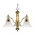 Nuvo 60/194 Gotham; 3 Light; 23 in.; Chandelier with Alabaster Glass Bell Shades