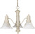 Nuvo 60/196 Gotham; 3 Light; 23 in.; Chandelier with Alabaster Glass Bell Shades