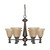 Nuvo 60/2415 Mericana ES; 6 Light; Chandelier with Amber Water Glass; Lamp Included