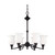 Nuvo 60/2427 Glenwood ES; 6 Light; Chandelier with Satin White Glass; Lamp Included