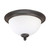 Nuvo 60/2434 Glenwood ES; 1 Light; 11 in.; Flush Dome with Satin White Glass; Lamp Included