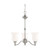 Nuvo 60/2556 Glenwood ES; 3 Light; Chandelier with Satin White Glass; Lamps Included
