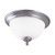 Nuvo 60/2565 Glenwood ES; 2 Light; 13 in.; Flush Dome with Satin White Glass; Lamps Included