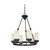 Nuvo 60/2761 Lucern; 6 Light; 20 in.; Round Chandelier with Saddle Stone Glass