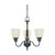 Nuvo 60/2774 Bella; 3 Light; Chandelier with Biscotti Glass