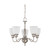 Nuvo 60/2775 Bella; 5 Light; (arms up) Chandelier with Frosted Linen Glass