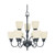 Nuvo 60/2781 Bella; 9 Light; 2 Tier Chandelier with Biscotti Glass