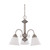 Nuvo 60/3291 Ballerina ES; 3 Light; 20 in.; Chandelier with Frosted White Glass; 13W GU24 Lamps Included