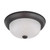 Nuvo 60/3335 2 Light; 11 in.; Flush Mount with Frosted White Glass; (2) 13W GU24 Lamps Included