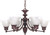 Nuvo 60/358 Empire; 6 Light; 26 in.; Chandelier with Alabaster Glass Bell Shades